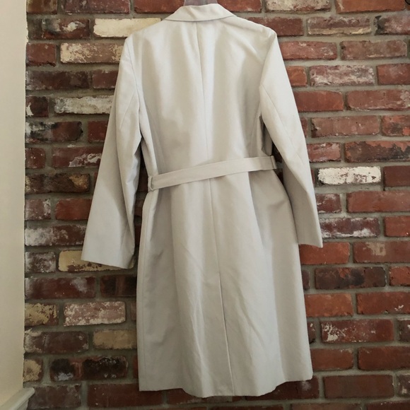 Ann Taylor LOFT Rain Trench Coat Size 12 Light Tan Beige - Picture 3 of 11